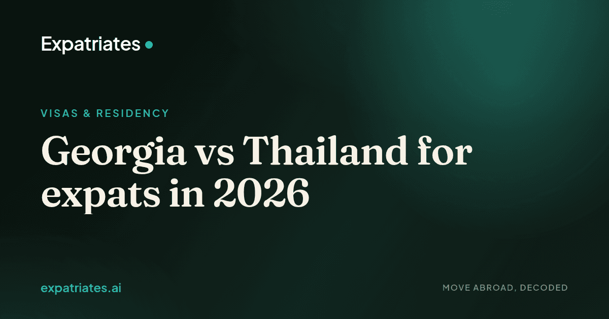 Georgia vs Thailand for expats in 2026 — expatriates.ai