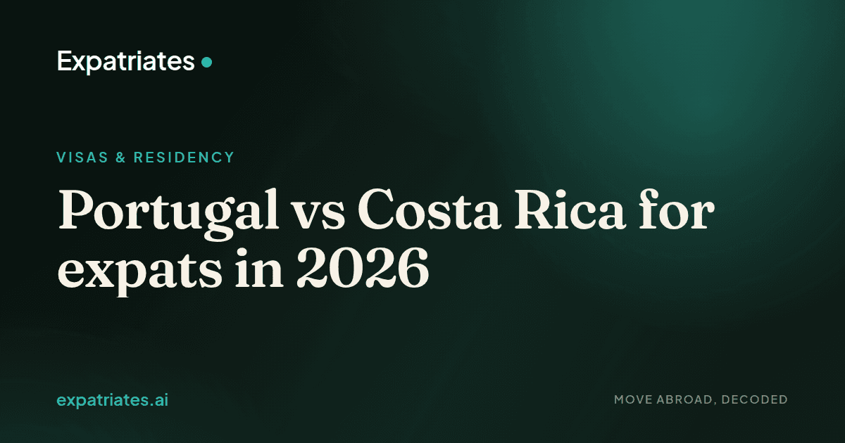 Portugal vs Costa Rica for expats in 2026 — expatriates.ai