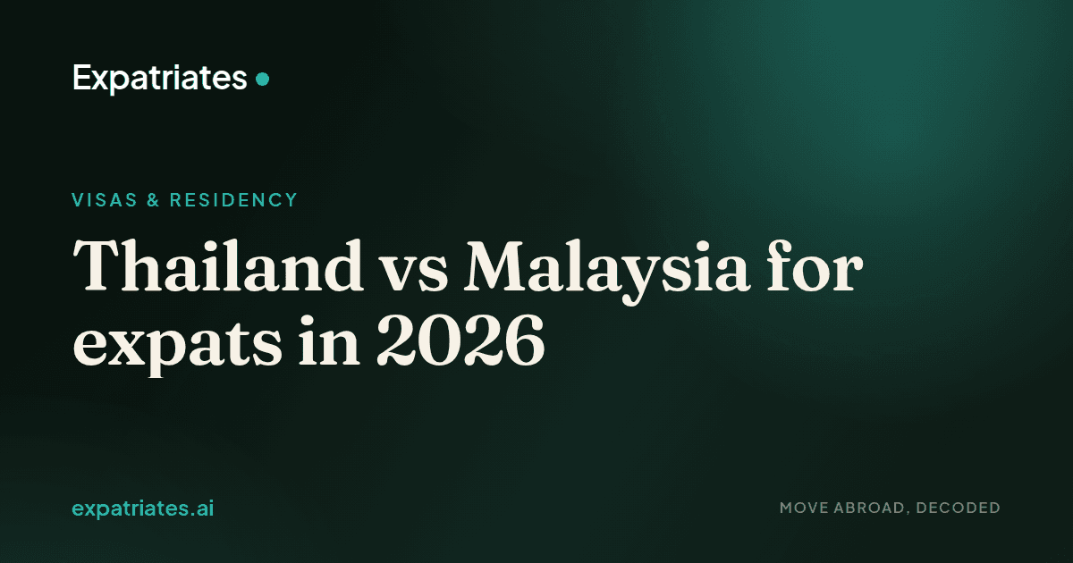 Thailand vs Malaysia for expats in 2026 — expatriates.ai